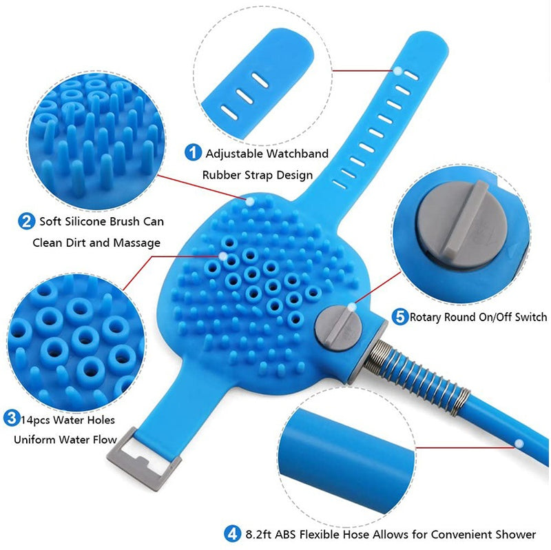 PalmPooch Dog Wash Water Sprayer Scrubber Glove
