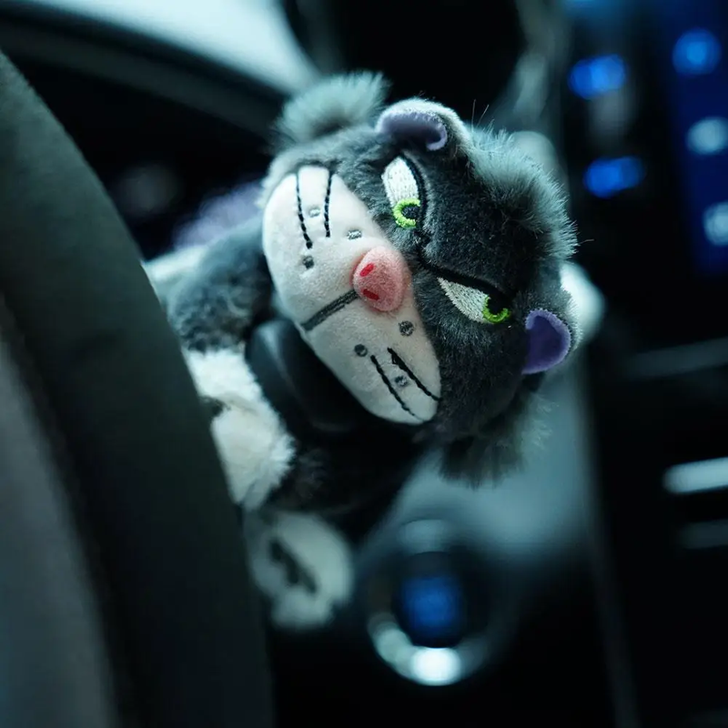 DashBuddy™ – Plush Puppy Car Ornament for Dashboard, Turn Signal, or Wiper Decoration