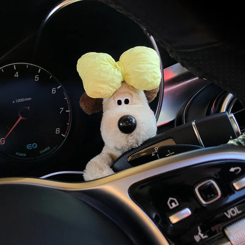 DashBuddy™ – Plush Puppy Car Ornament for Dashboard, Turn Signal, or Wiper Decoration