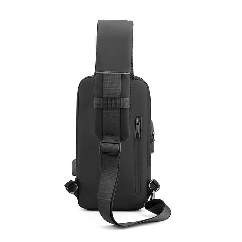 Fashionable and Functional Chest Bag for Men - Anti-Theft, Waterproof and USB Charging