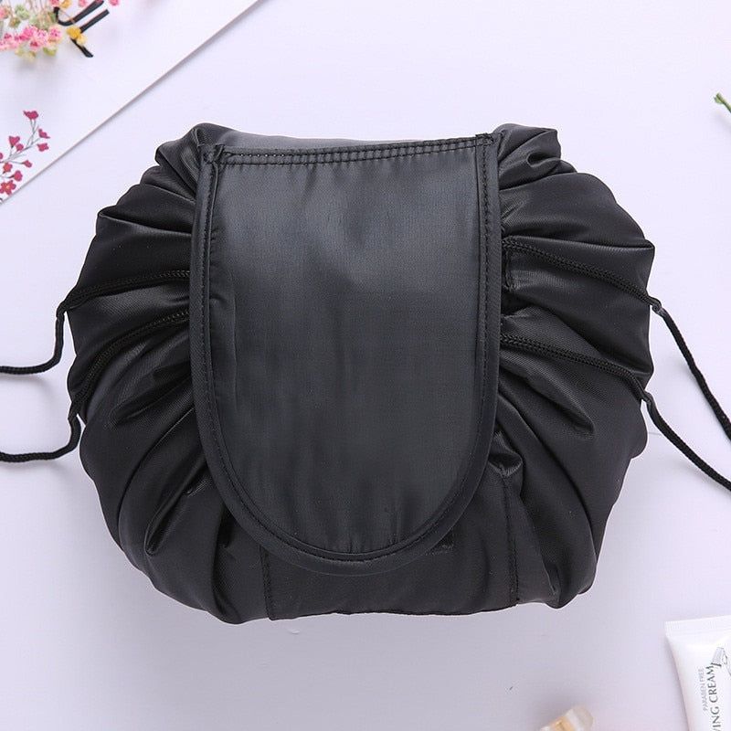 Chic Drawstring Cosmetic Bag: Travel-Ready Makeup Organizer with Waterproof Efficiency