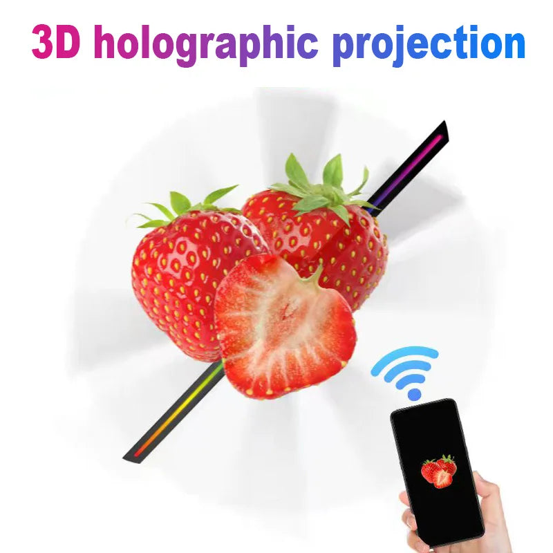 Futuristic Holographic 3D Display Fan