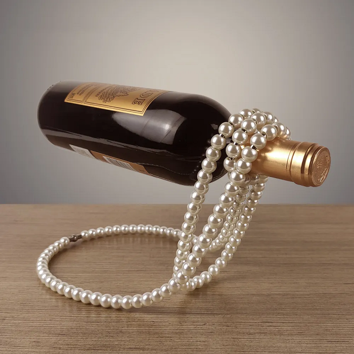 Floating Pearl Necklace Luxury Wine Holder
