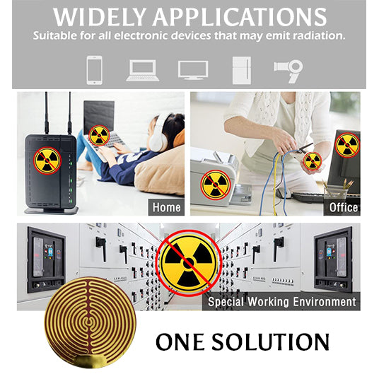 HELEVIA 6Pcs EMF Protection Cell Phone Stickers Anti Radiation