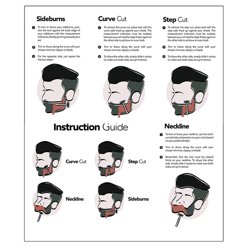 KleanCut 7-in-1 Beard Cutting Guide Shaper