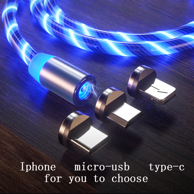 Magnetic LED charging Cable for iPhone/Android