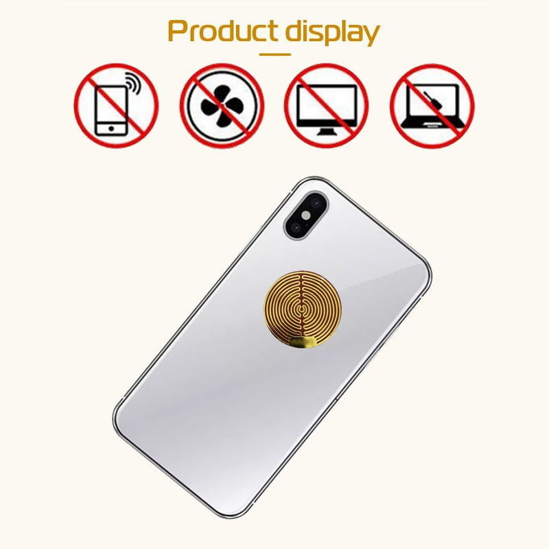 HELEVIA 6Pcs EMF Protection Cell Phone Stickers Anti Radiation Protector  Sticker EMF Blockers for Mobile Phones Laptop and All Electronic Devices