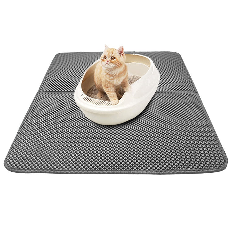 Pet Litter Mat Cat Food Water Sand Dirt Catcher Trapper Dish Bowl Placemat  Pads