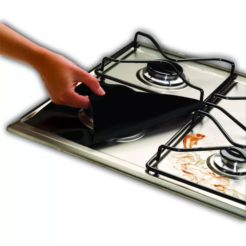 1/4PC Gas Stove Protector Mat Cooker Cover