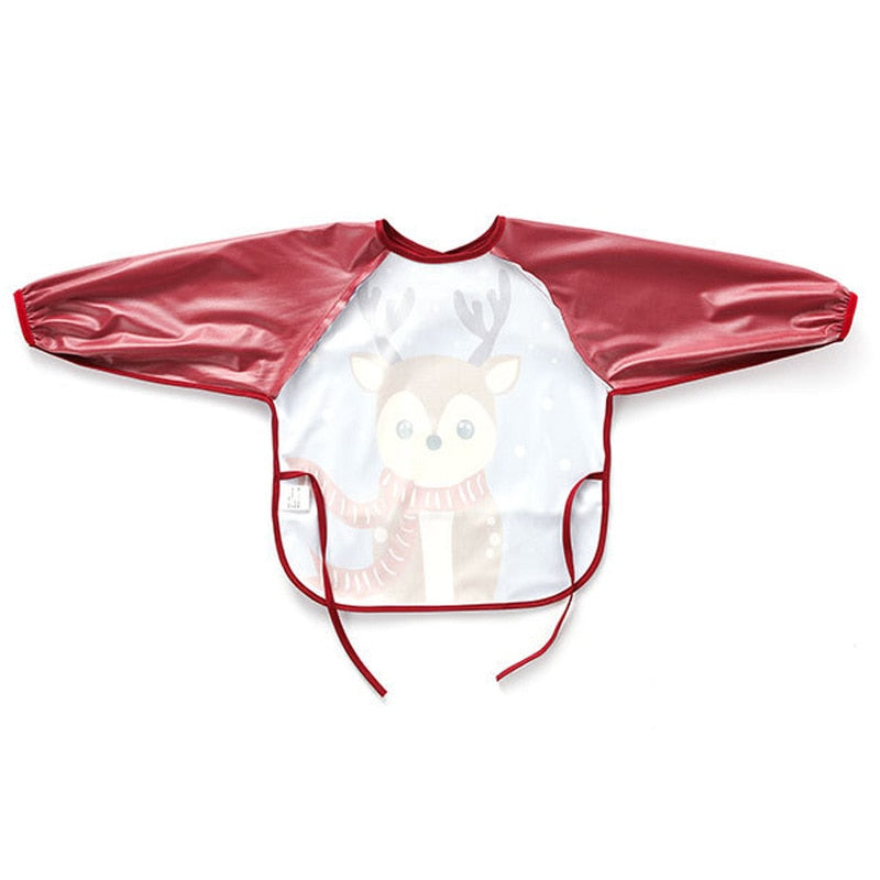 Cute Cartoon Waterproof Baby Bibs Apron With Pocket (4 Pack deal)