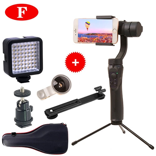 3-Axis Handheld Stabilizer Gimbal Smartphone Camera w/Focus Pull & Zoom