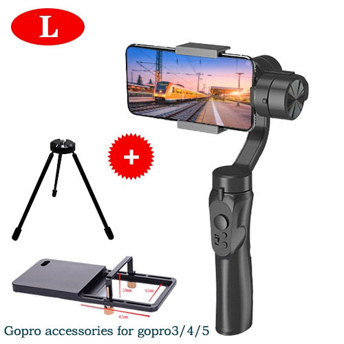 3-Axis Handheld Stabilizer Gimbal Smartphone Camera w/Focus Pull & Zoom